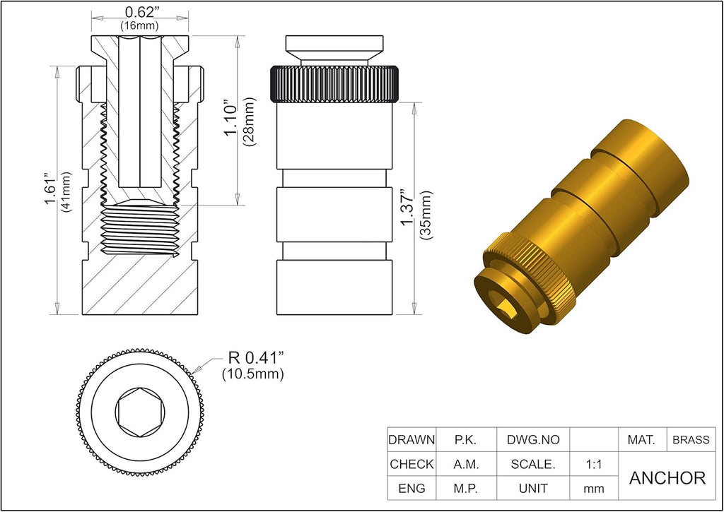 Pool Cover Anchor with Tamping Pin Tool, 5/8" Anchor, Pack of 2 M316633