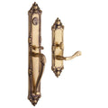 Satin Brass Double Cylinder Mortise Handleset Trim T87189