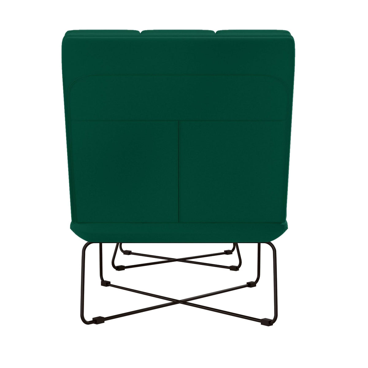 Emerald Armless Chair and Ottoman Set U5647