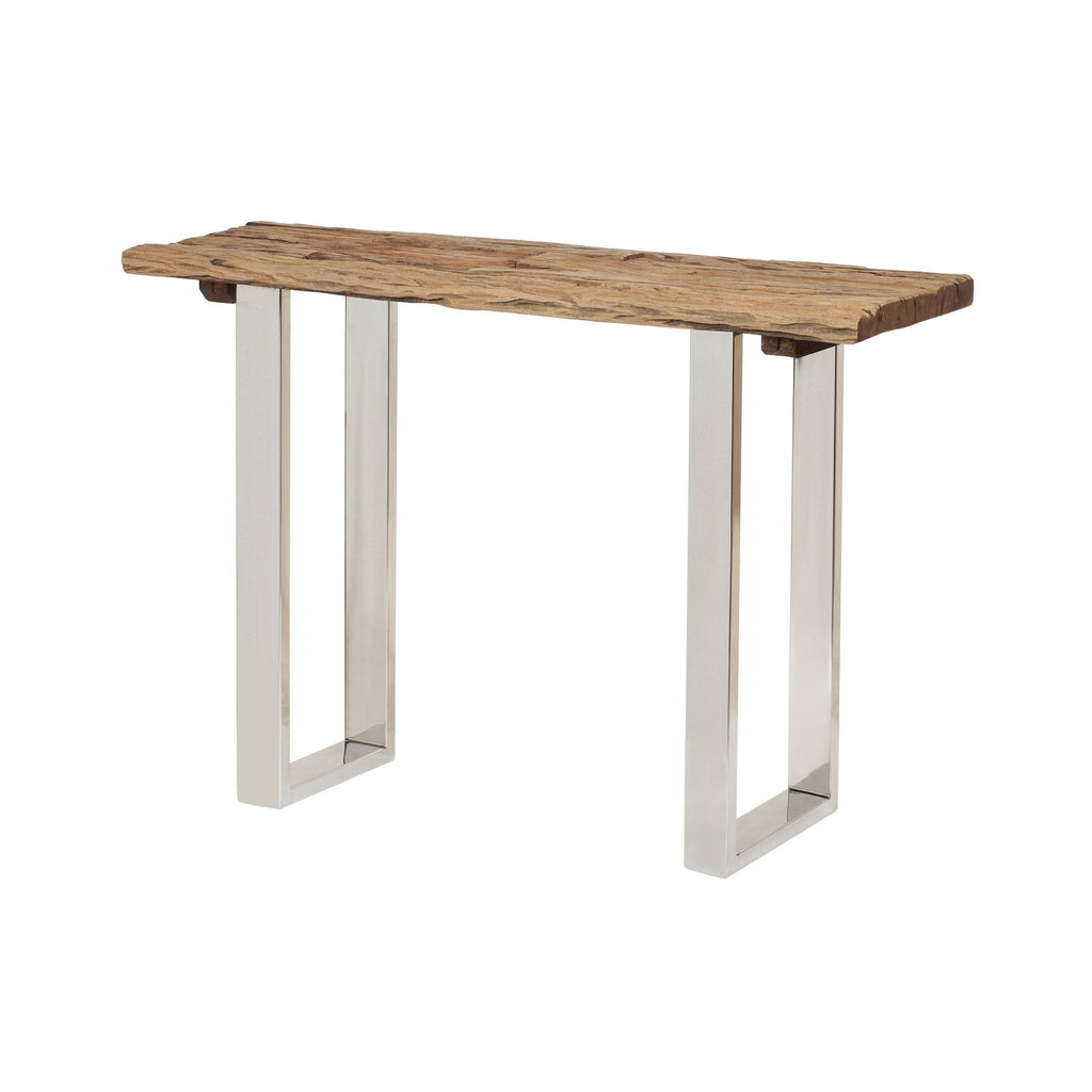 Natural Wood and Iron Console Table T9484
