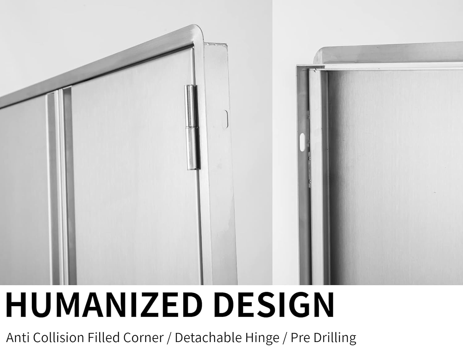 304 Stainless Steel Double Wall Vertical Door 36x21 Inch A86010