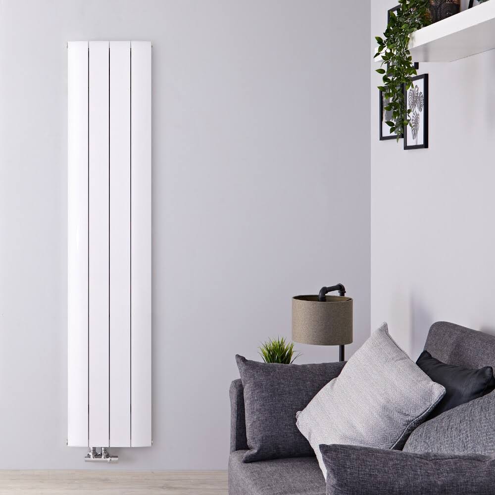 White Vertical Hot Water Radiator Z168586