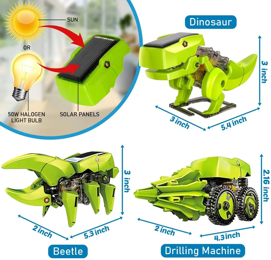 Solar Robot Kit 3-in-1 DIY Dinosaurs Science Kits Toys F84459