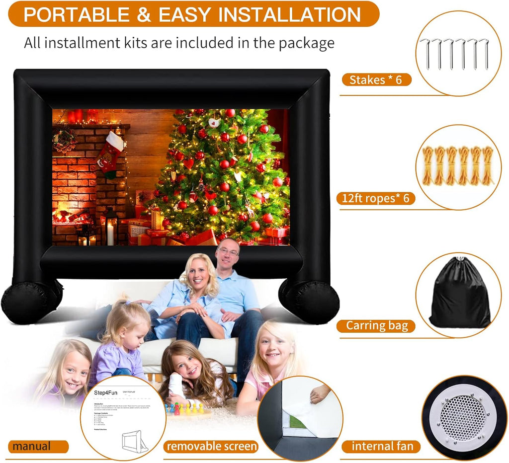 Inflatable Projector Screen with Air Blower and Carry Bag F5339