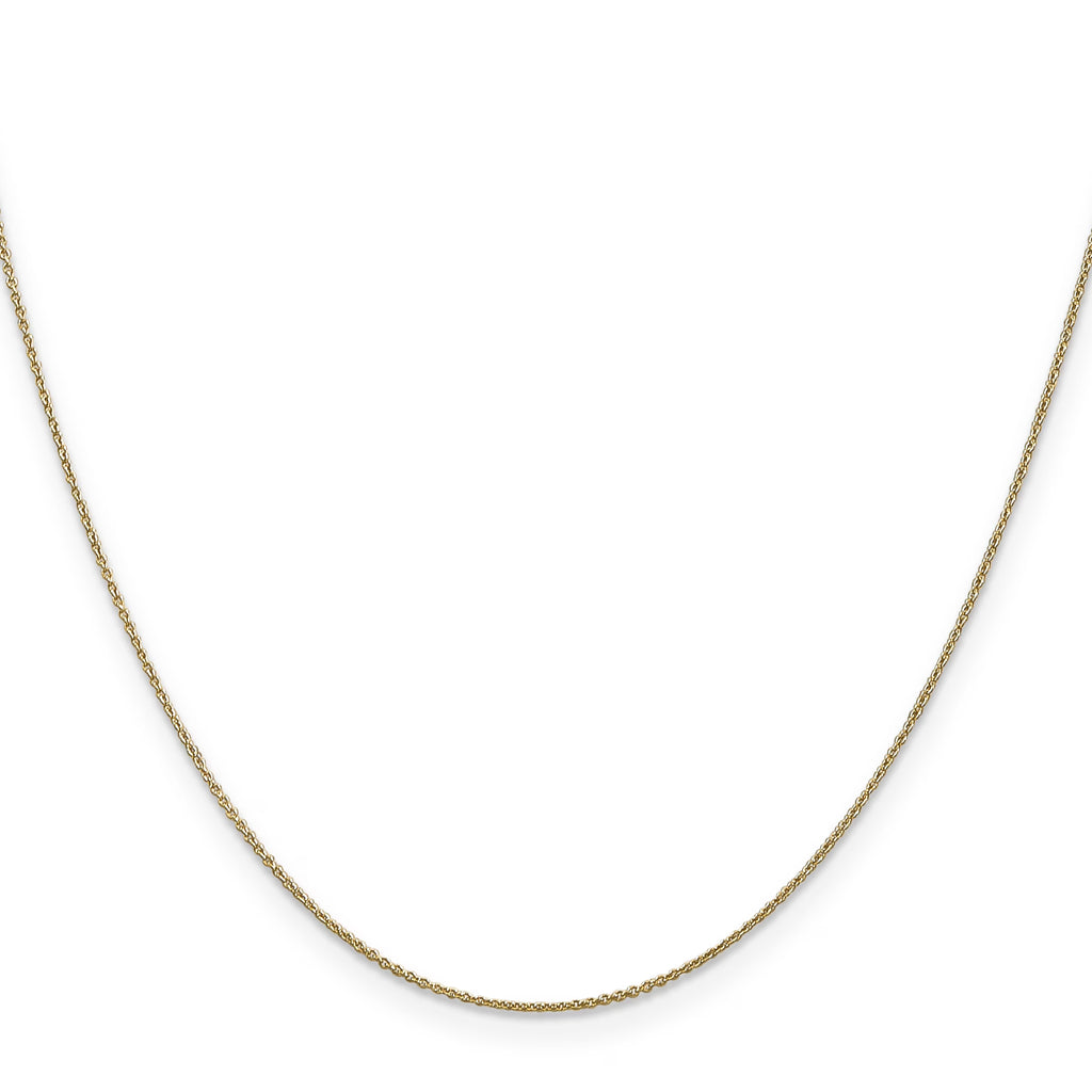 14K Yellow Gold Ultra-thin Cable Pendant Chain Necklace (20 Inches x 0.75mm) A5057