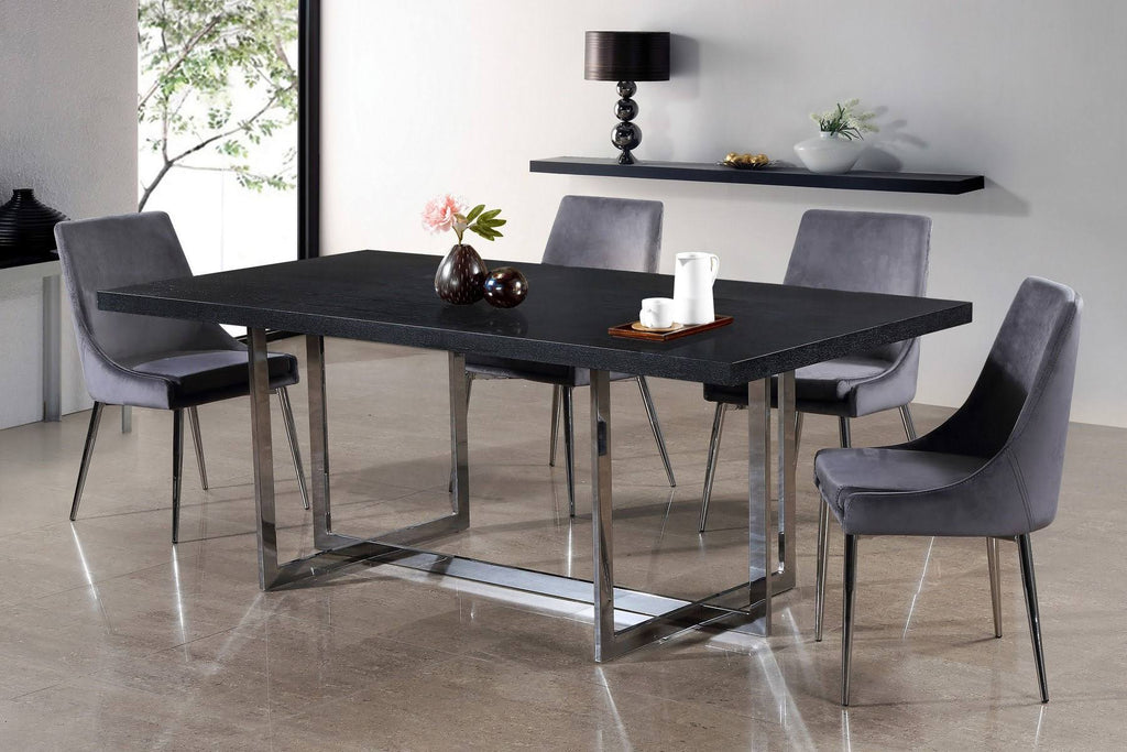 Grey Velvet Dining Chair Set of 2 V164585