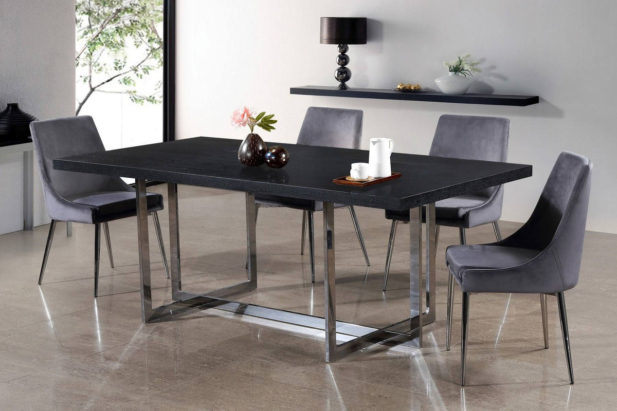 Grey Velvet Dining Chair Set of 2 V164585