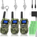 3 Pack Rechargeable Walkie Talkies with USB Charger Battery U763