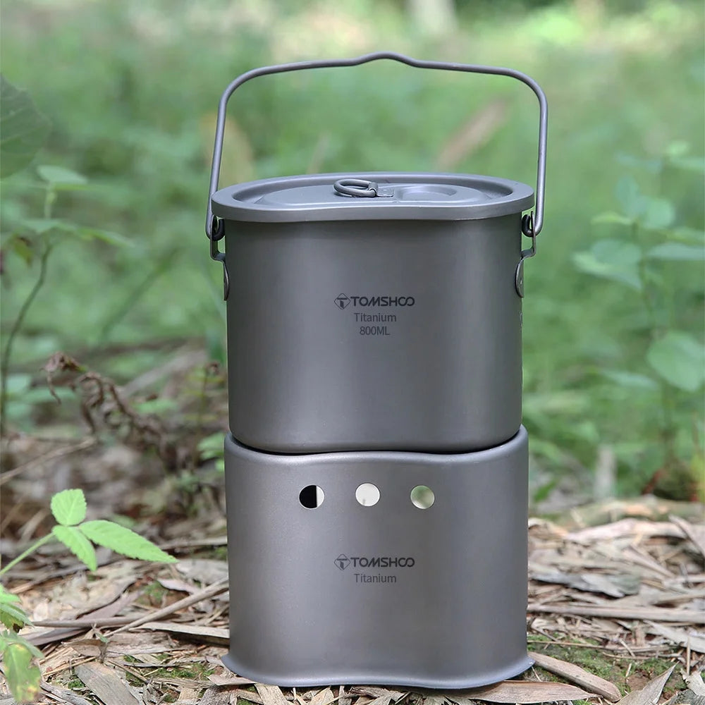 Outdoor Cookware Set Pot And Stove Portable Equipment L7410