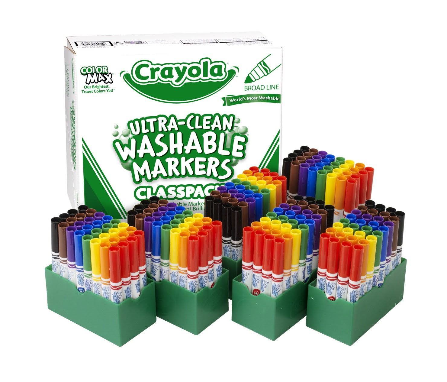 Washable Conical Tip Marker Classroom Pack, Assorted Colors M6097
