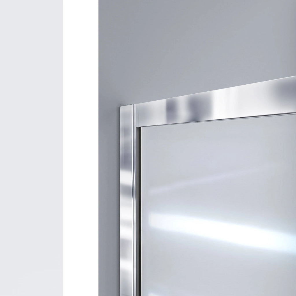 Frosted Sliding Shower Door in Brushed Nickel B903