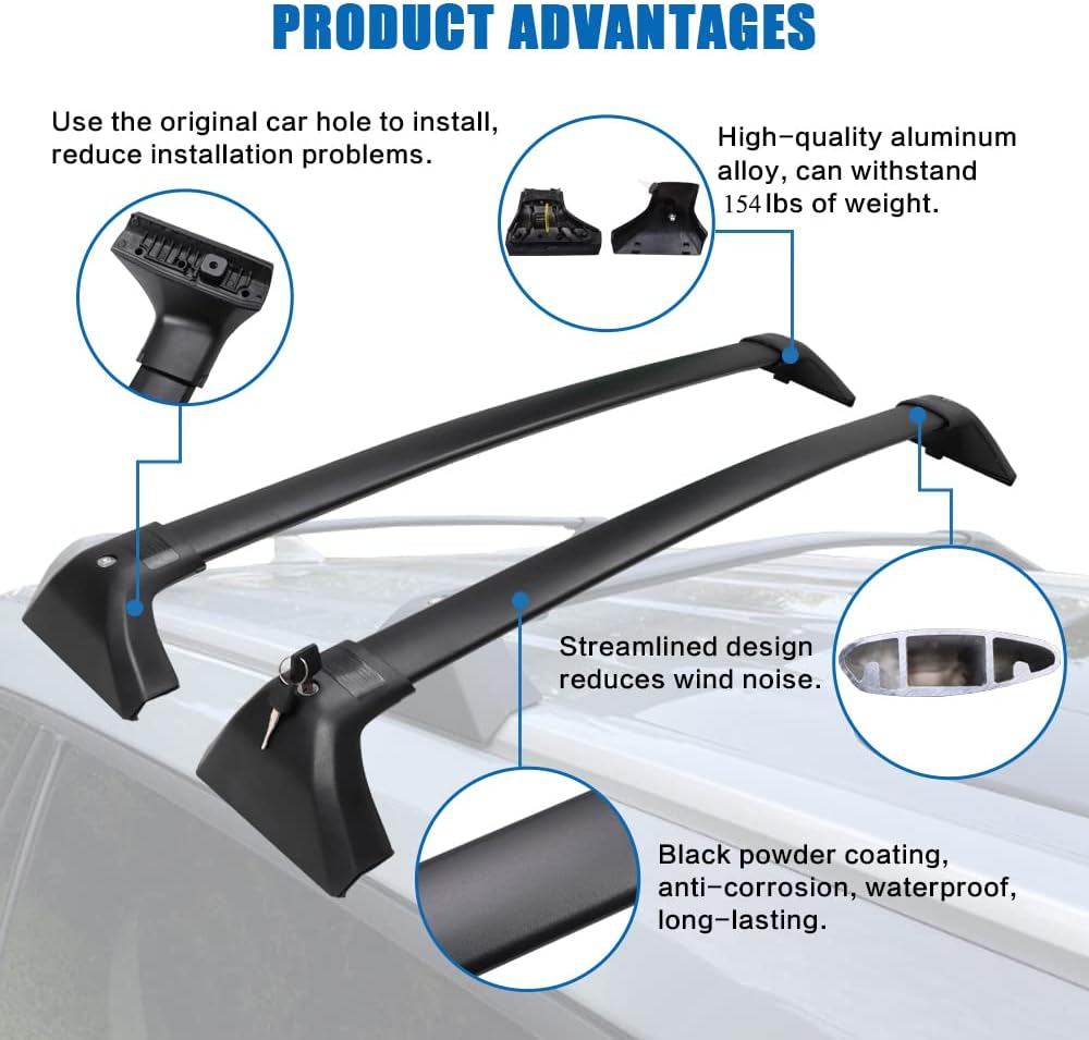 Lockable Heavy Duty Cross Bar Roof Rack Cargo Bar G76015