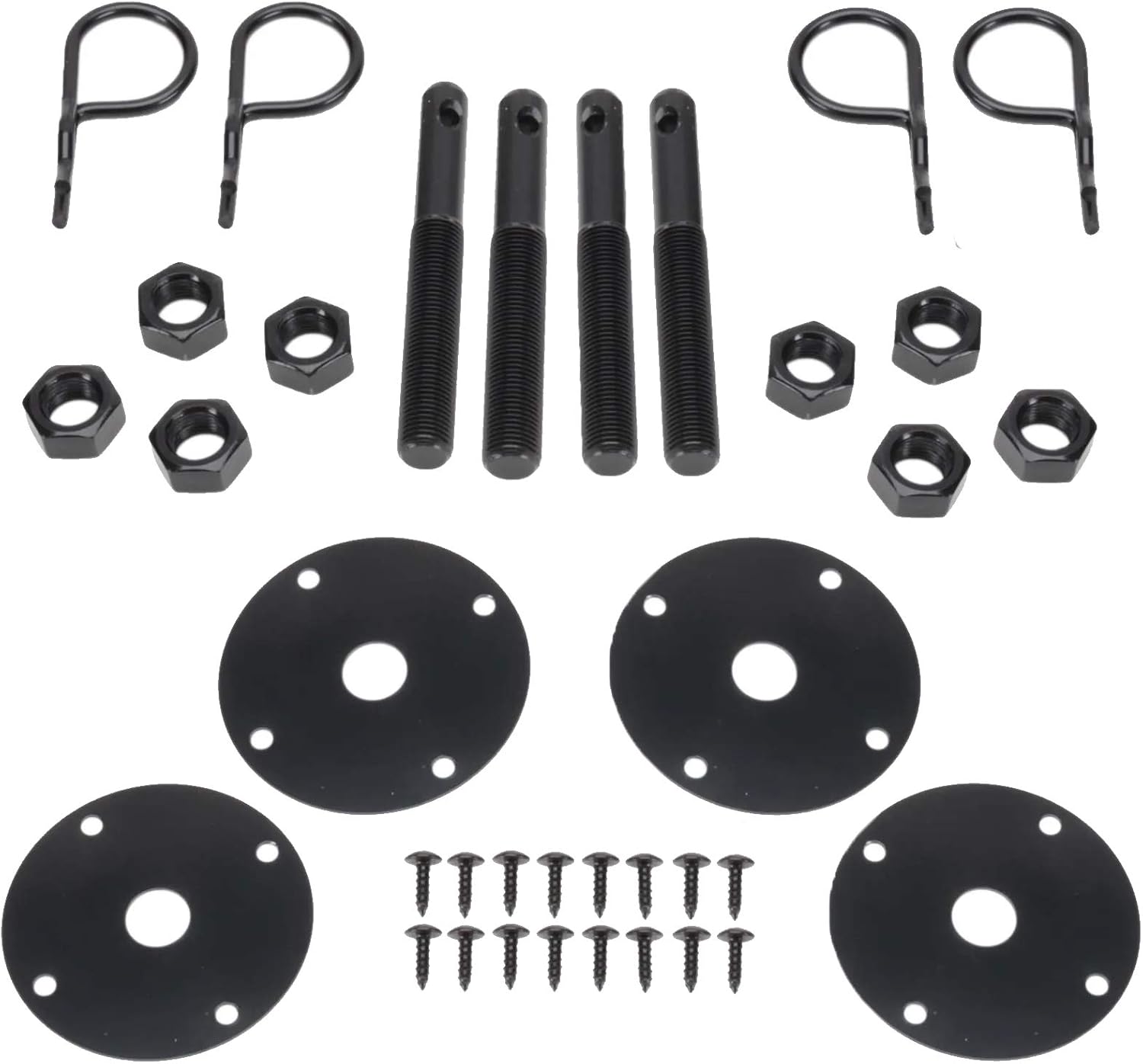 Black Hairpin Hood Pin Kit 2 PK Y101