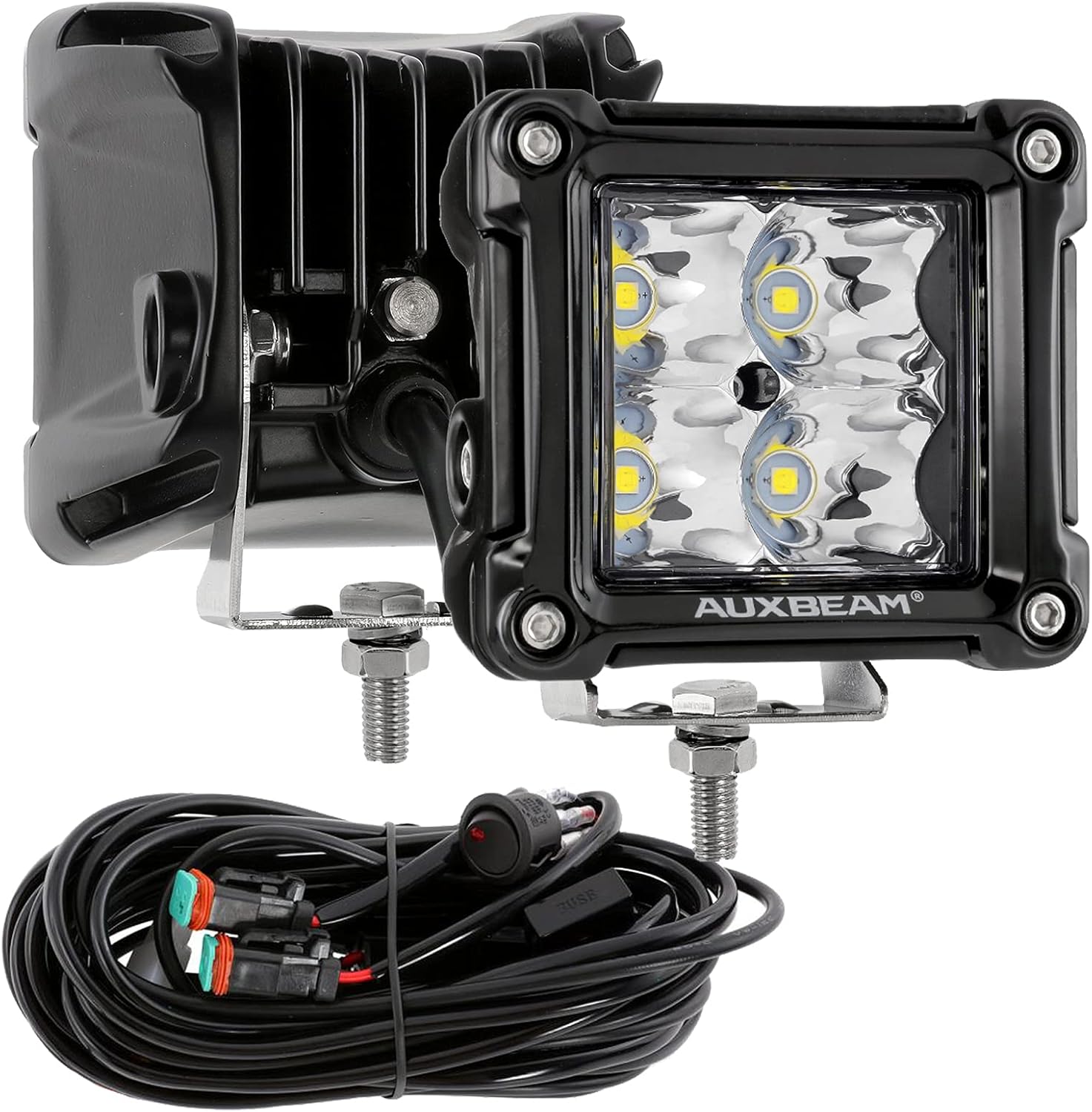 3 inch 40W 4800LM Flood Beam LED Light Pods Square Work Light Pack of 2 M2753