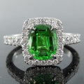 14K White Gold Cushion Cut Halo Engagement Ring O765061