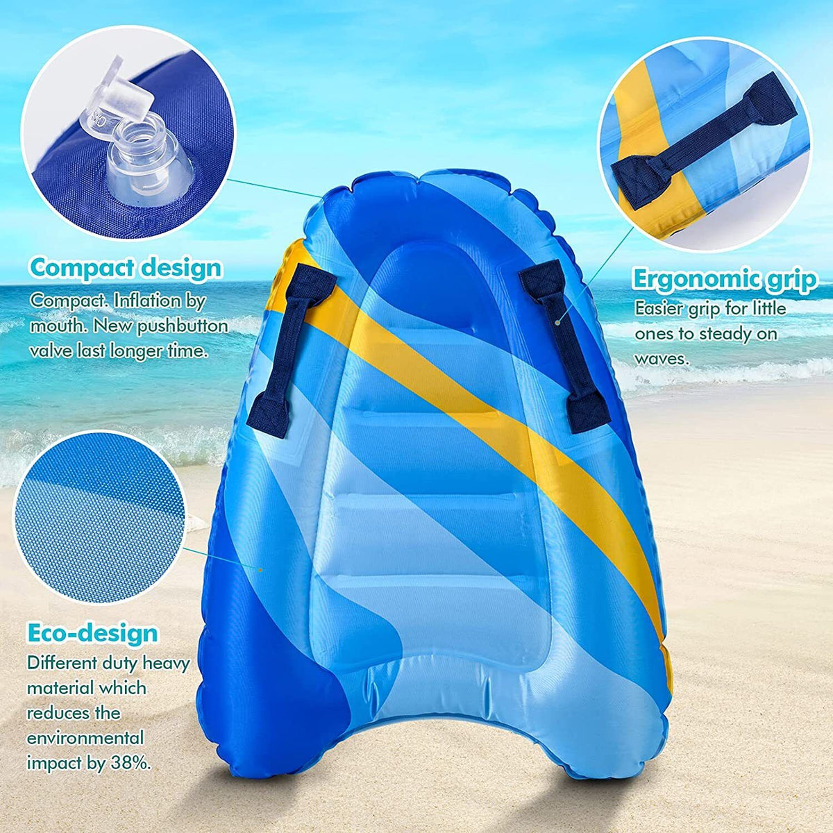 Inflatable Surfboard Water Sports Floating Bed Lightweight L6554