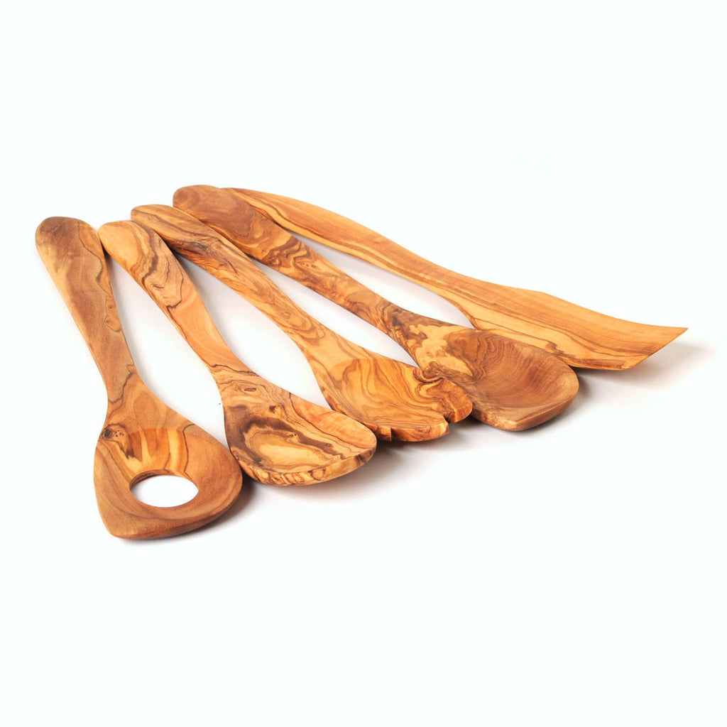 Hand Carved Utensil Holder and 6 Piece Kitchen Tool Set P98228