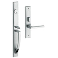 Satin Chrome Left Hand Single Cylinder Mortise Handleset Trim Set K6270