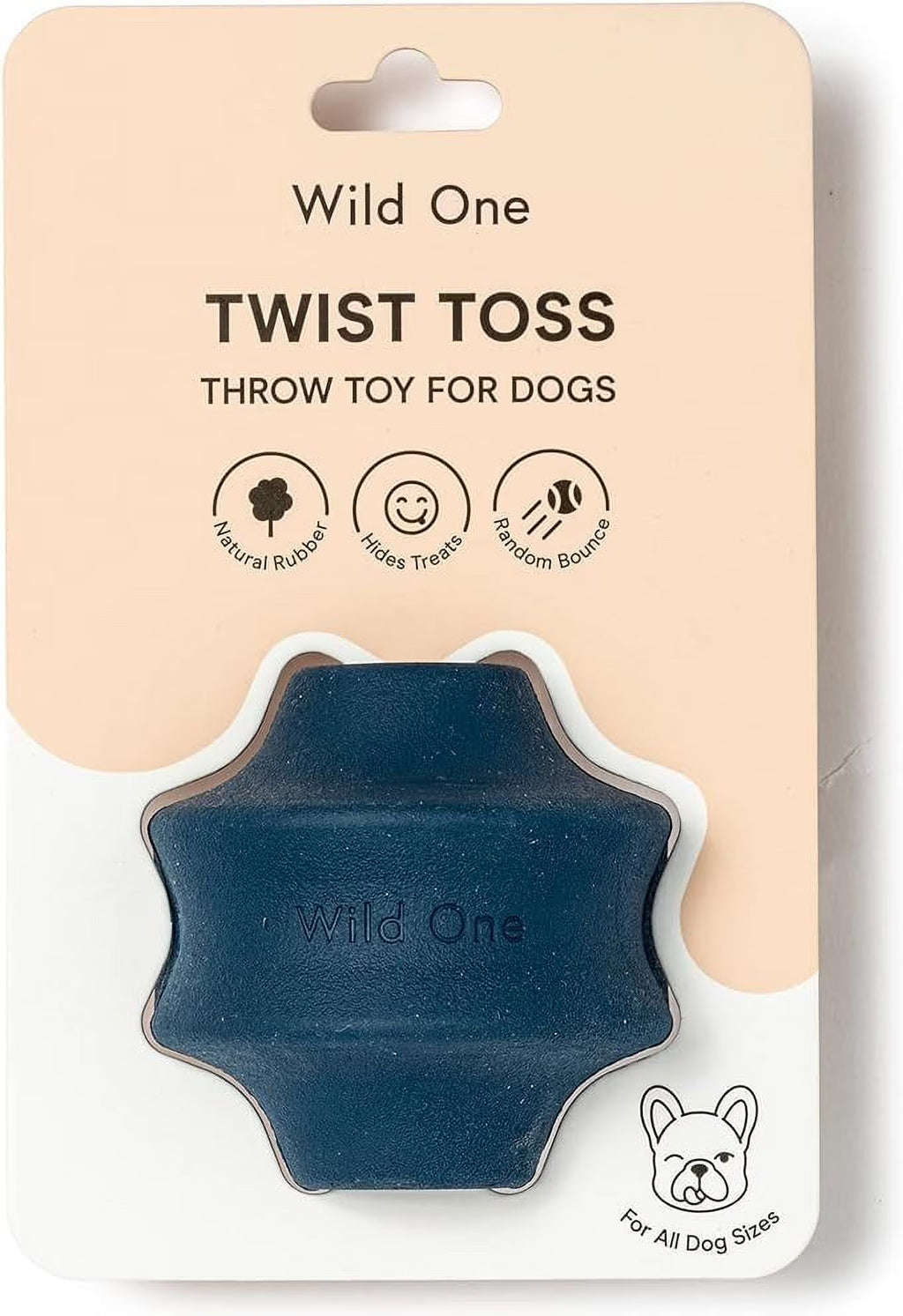 Blue Twist Toss Dog Toy Natural Rubber T145