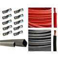 40 ft 2 AWG 10-Piece 3/8 in Tinned Copper Cable Lug Terminal Connectors with 3 ft Heat Shrink Tubing P595801