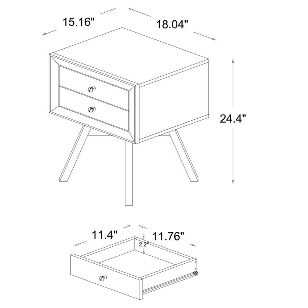 Brown Nightstand B195