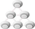 6-Pack Wireless Interconnected Smoke and Carbon Monoxide Detector Alarm L390