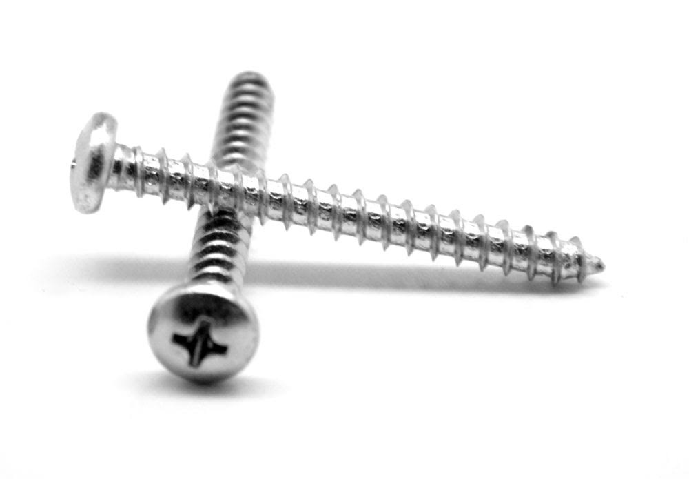 #10-12 x 1 1/4 Phillips Pan Head Type A Stainless Steel 18-8 Sheet Metal Screw O71395
