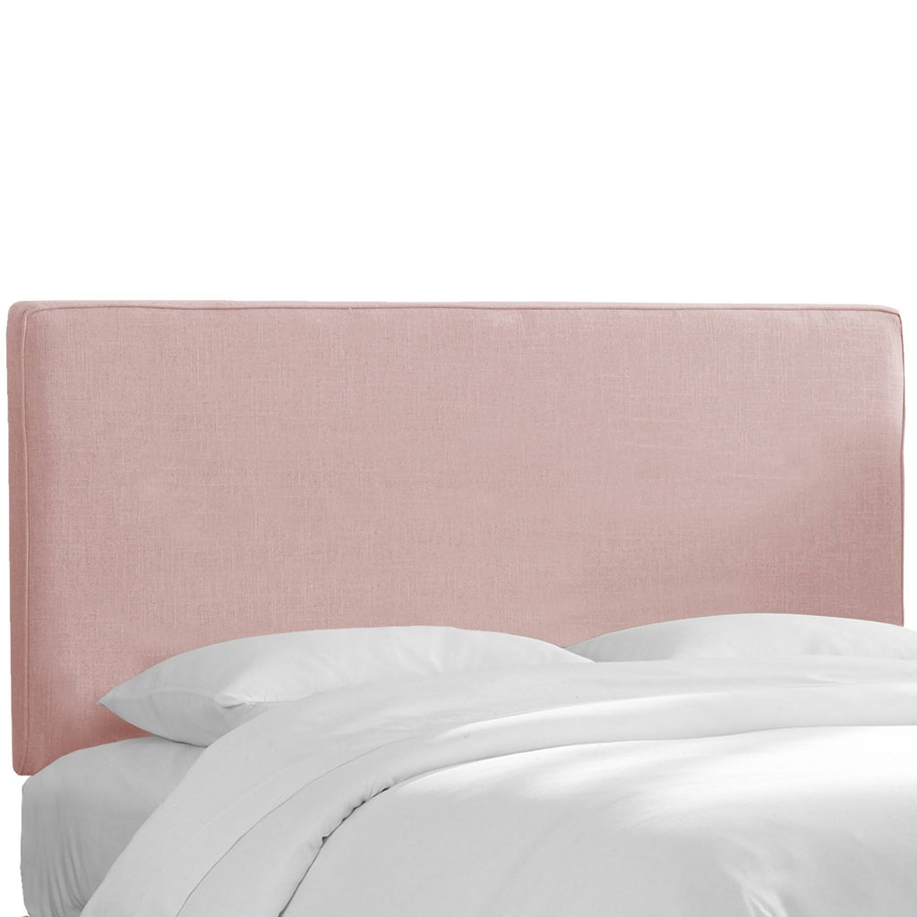 Blush Linen Box Seam Headboard C220