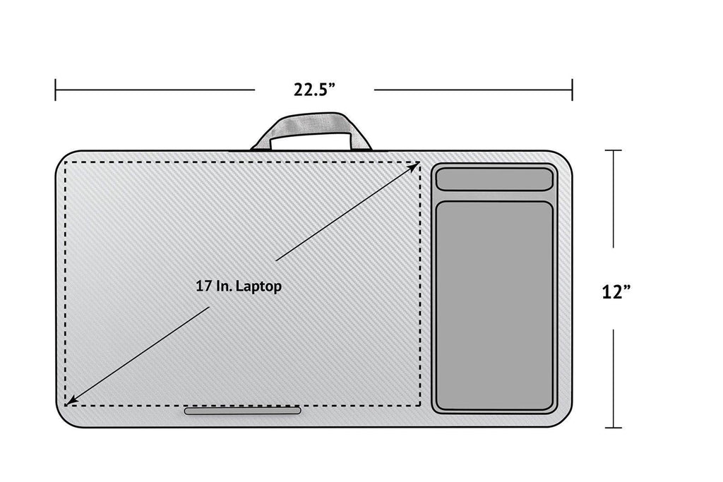 Silver Carbon Lap Desk C593