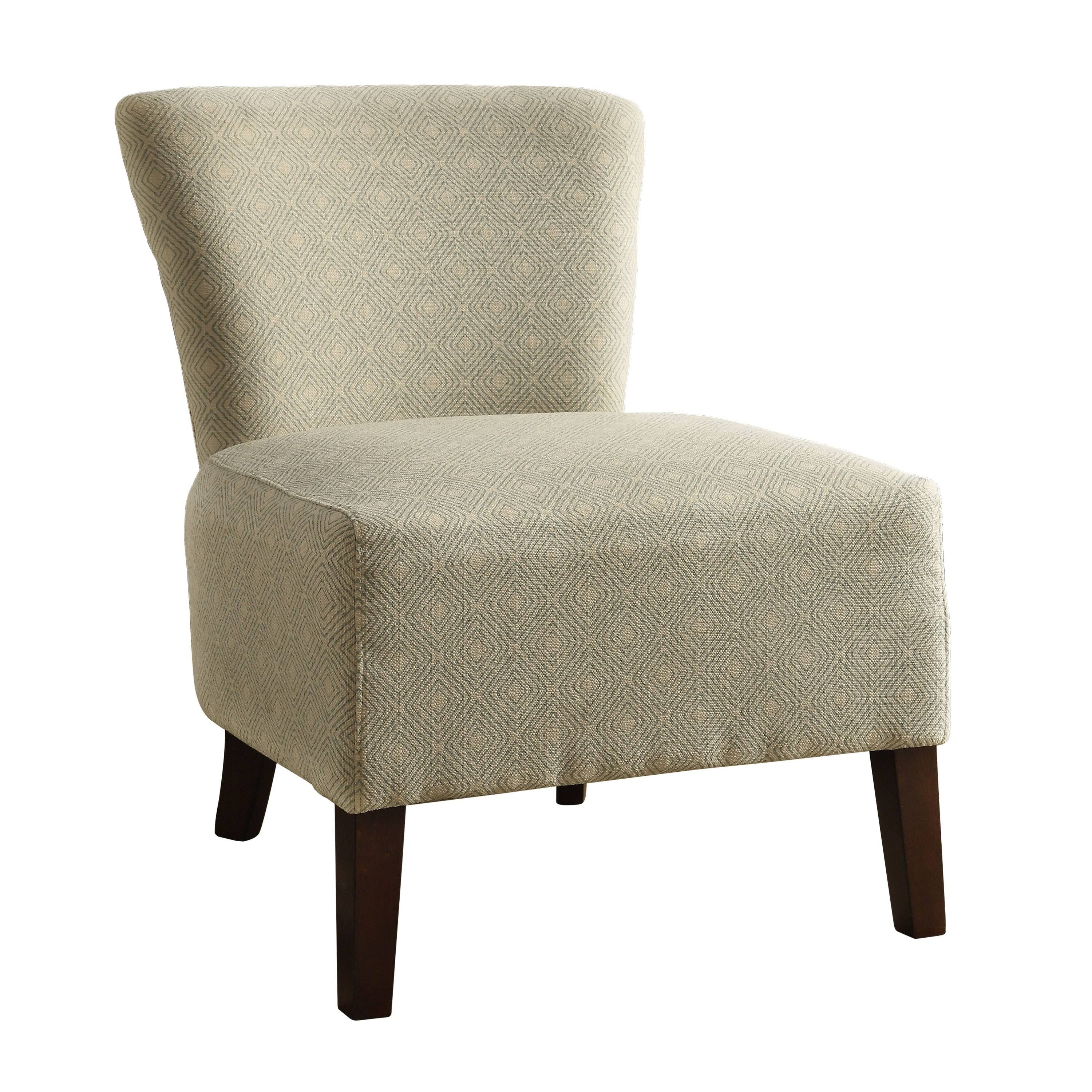 Ivory Fabric Padded Accent Chair X40784