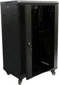 18U Wall Mount Network Server Cabinet Rack Enclosure Glass Door Lock V9640