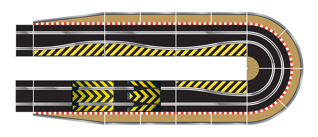 Track Extension Pack with Ramp Up and Ramp Down, 2 Hairpin Curves, 2x 1/4 Straight, 4 Side Z2315
