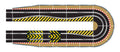 Track Extension Pack with Ramp Up and Ramp Down, 2 Hairpin Curves, 2x 1/4 Straight, 4 Side Z2315
