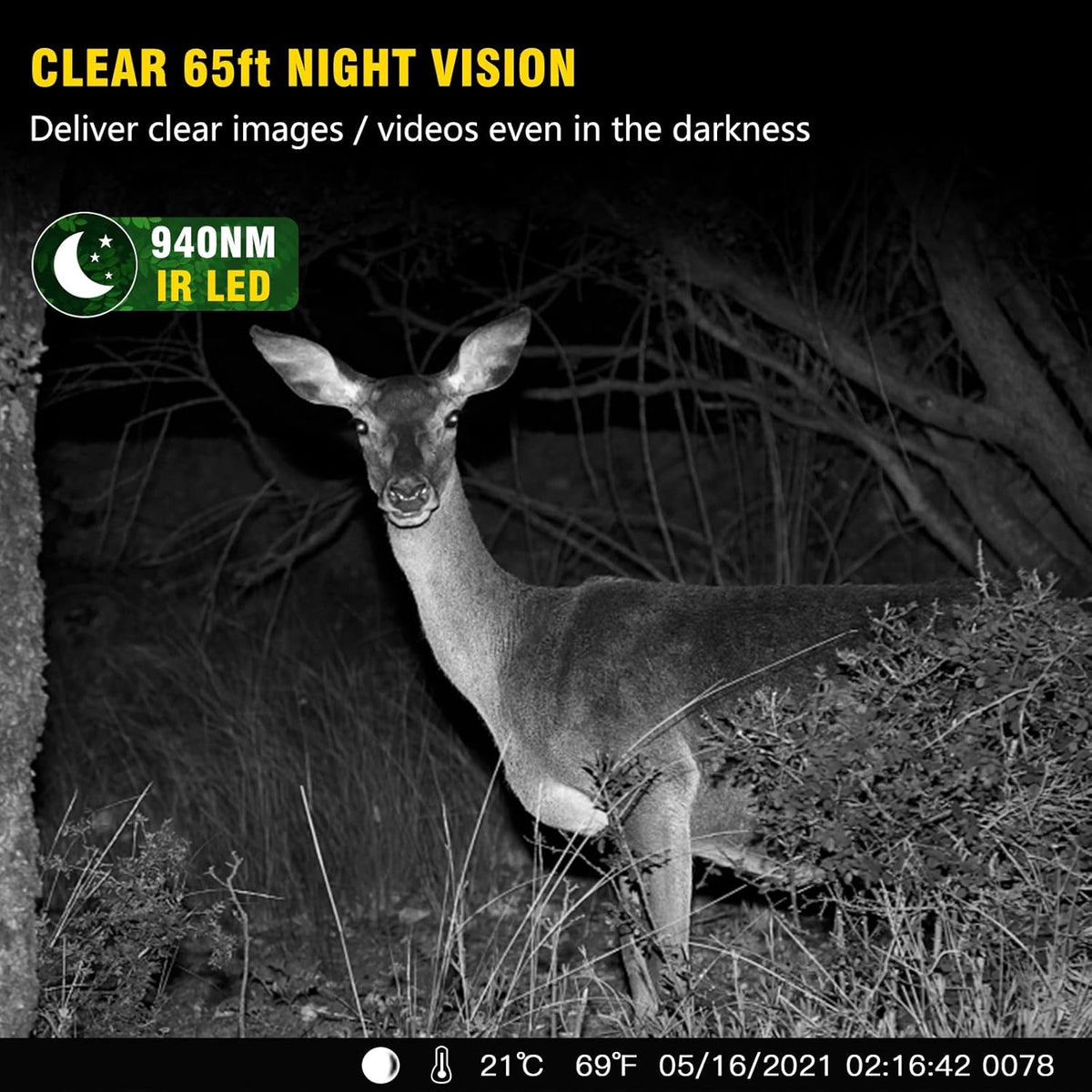 4K 32MP Wildlife Camera with Night Vision X467345