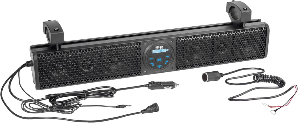 26” Wide Weatherproof Marine Sound Bar with Bluetooth Audio and Wireless Remote T40680