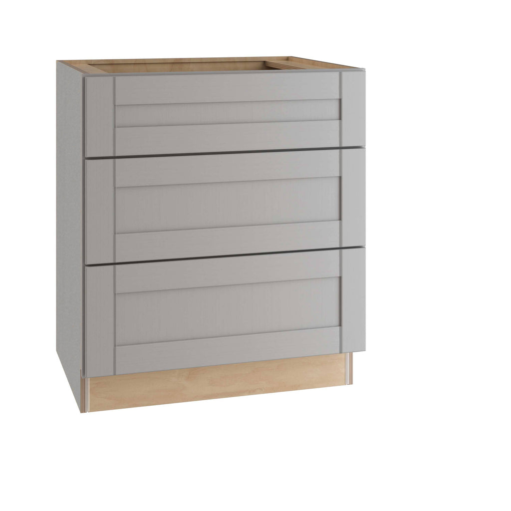Veiled Gray Shaker Assembled Plywood 30 in. x 34.5 in. x 24 in. Base Drawer Kitchen Cabinet H694266
