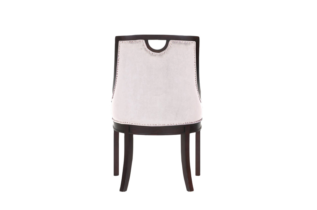 Black Velvet Nailhead Dining Side Chair S4618