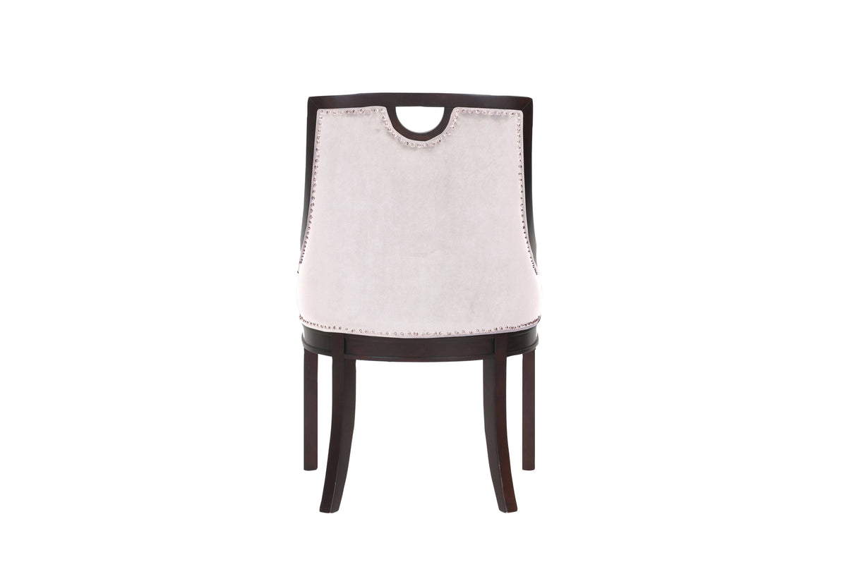 Black Velvet Nailhead Dining Side Chair S4618