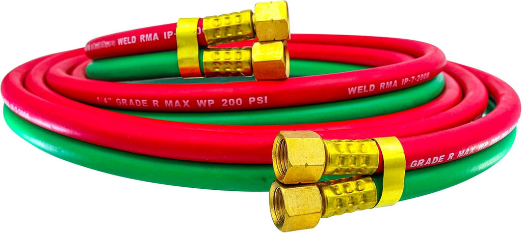 1/4" x 12 1/2' Oxy-Acetylene Hose Set, Pack of 2 T492568