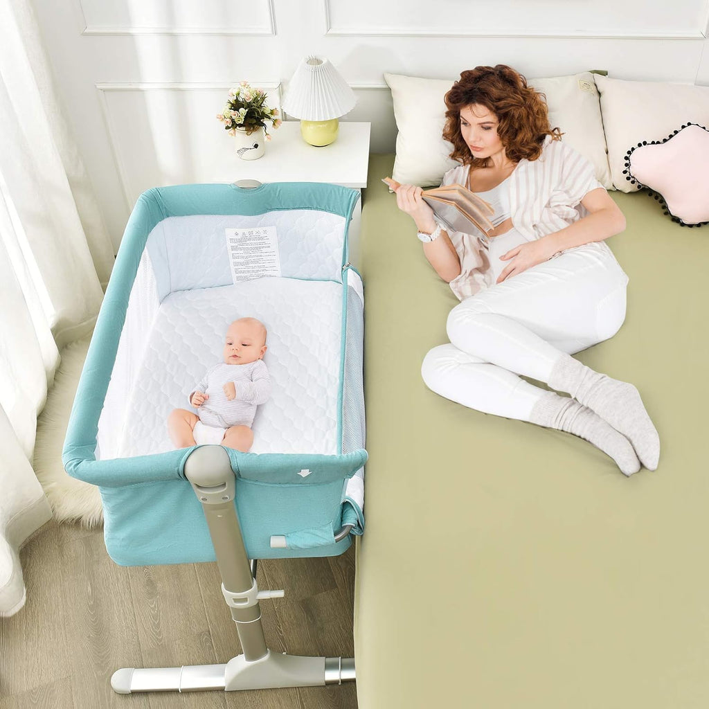 Portable Baby Bassinet with Carrying Bag, Breathable Mesh, Pink A369906