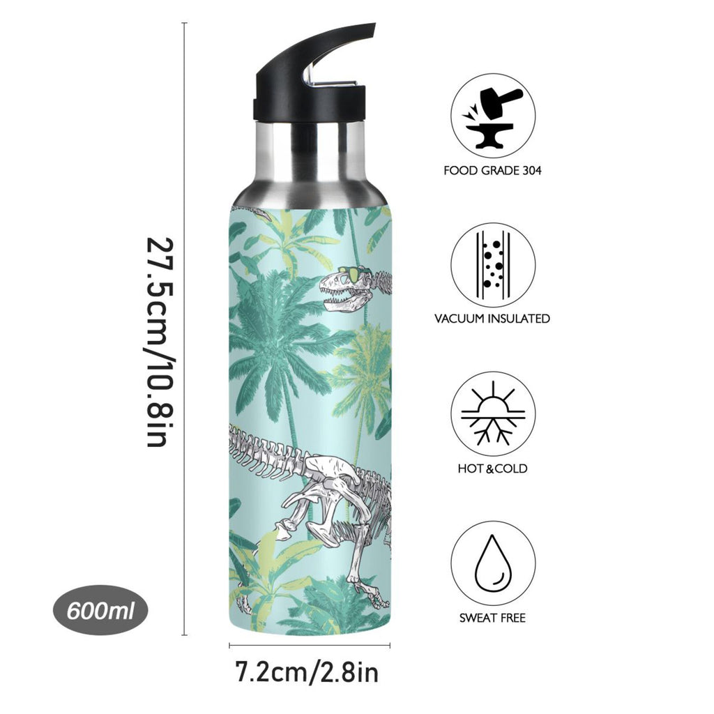 Stainless Steel Water Bottle with Straw Lid Vacuum Insulated 20 OZ H3134