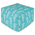 Teal Sea Horse Large Ottoman L5379
