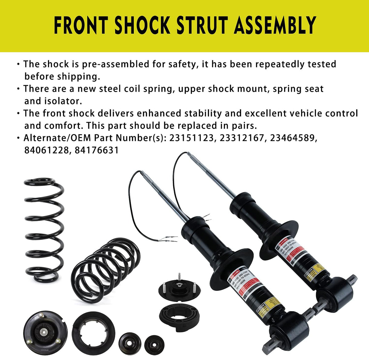 Front Shock Absorber Strut Assembly for Cadillac Escalade ESV Chevrolet Silverado 1500 Tahoe Suburban M58552