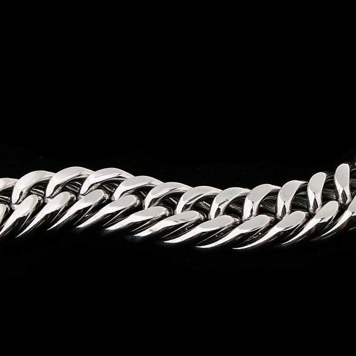 Stainless Steel Cuban Link Chain Necklace J3454