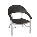 Textured Beachwood Black Patio Dining Armchair I687997