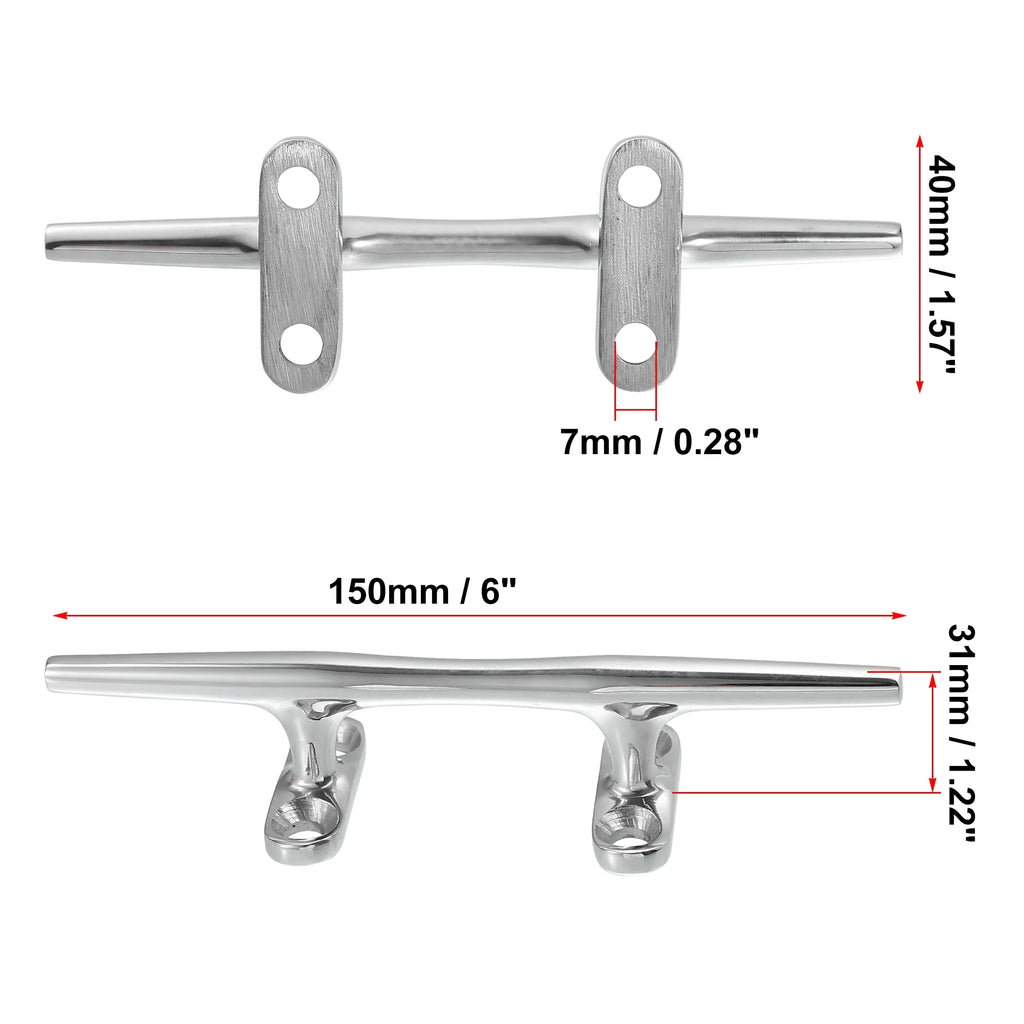 Stainless Steel Flagpole Cleat Hook Deck Cleat Rope Cleat Handle for Marine Boat Ship M243539