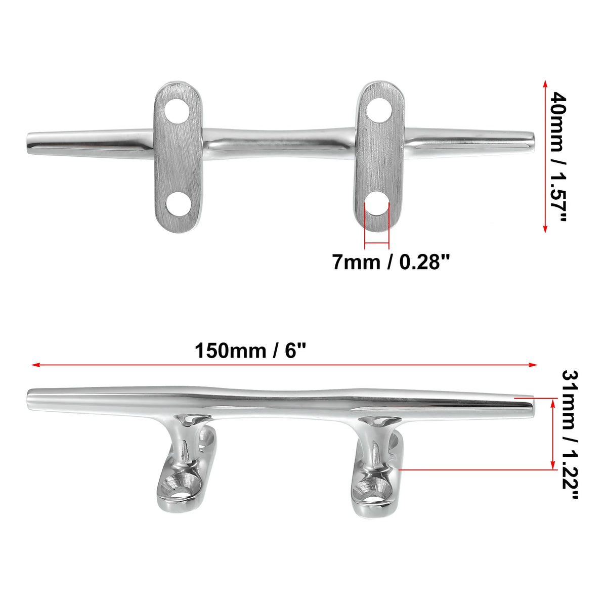 Stainless Steel Flagpole Cleat Hook Deck Cleat Rope Cleat Handle for Marine Boat Ship M243539