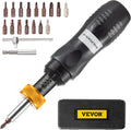 1/4" Drive Torque Screwdriver, 20-70 in/lbs, Adjustable, with Bits & Case, Pack of 2 H8063