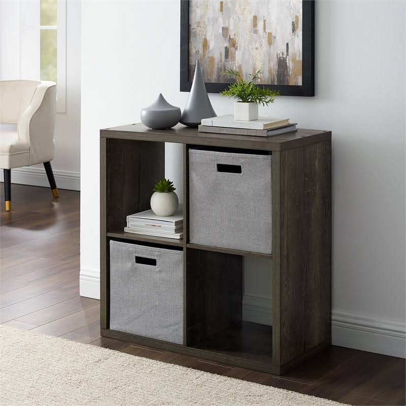 Gray Wood Storage Cabinet I20274