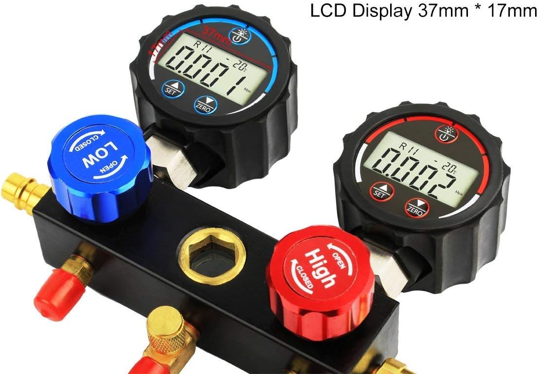 2 Way AC Manifold Gauge Set with Hoses and Carrying Case R607169